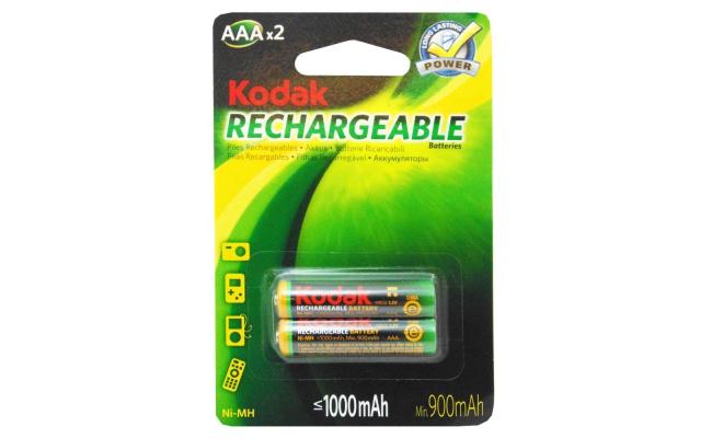 Kodak Rechareable NI-Mh 1000mAh..-- Min 900mAh  -- AAA*2